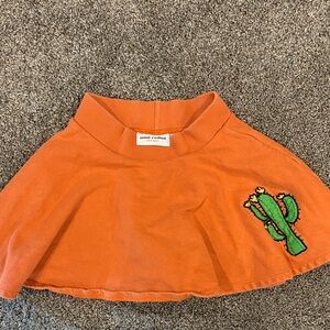 Mini Rodini Orange Skirt with Cactus Design